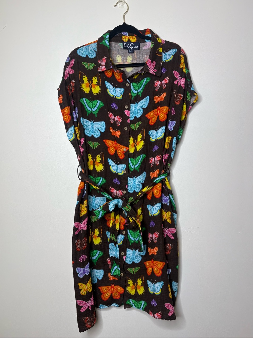 Lesley Evers Melinda Dress Butterflies and Moth Print